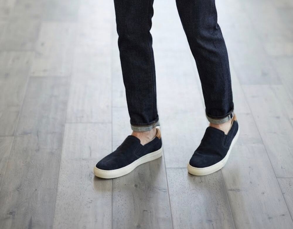 Massimo duty men’s slip on blue sneakers sz 40 7